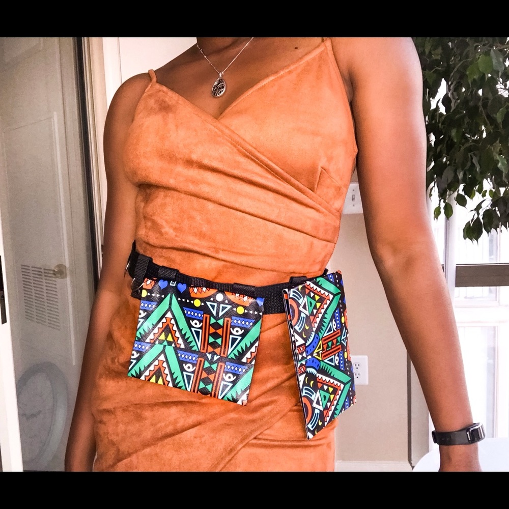 NONSO Aztec Belt Bag Patent Leather Fanny Pack